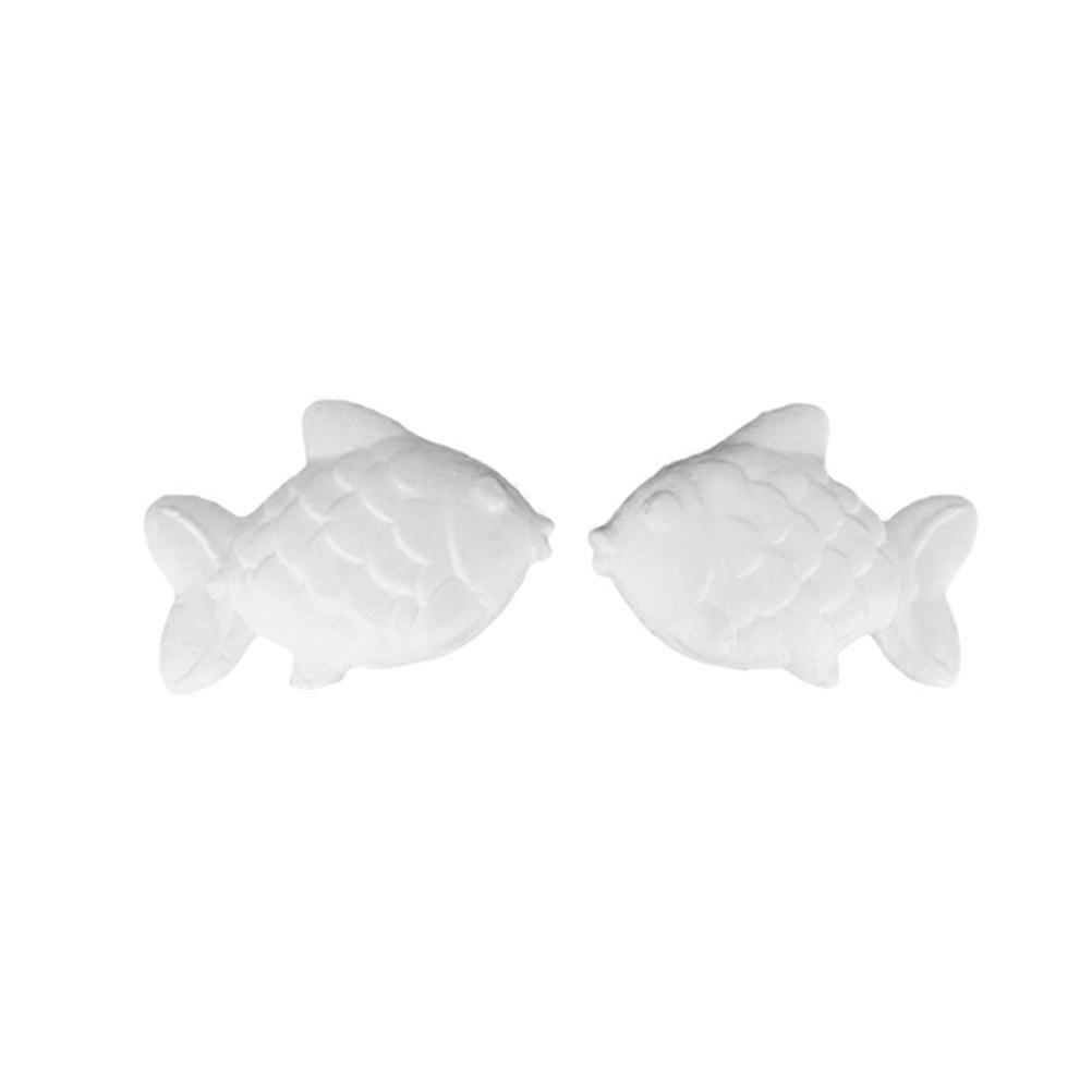 Foam Fish Ornaments for Decoration 10pcs White Craft Supplies Great for Kids DIY Projects 11cm