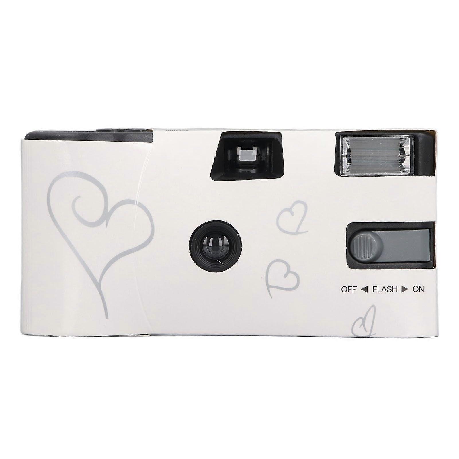 Disposable Camera for Wedding, Retro Film Camera with Flash, 27 35mm Color Films for Anniversary Concert, Travel
