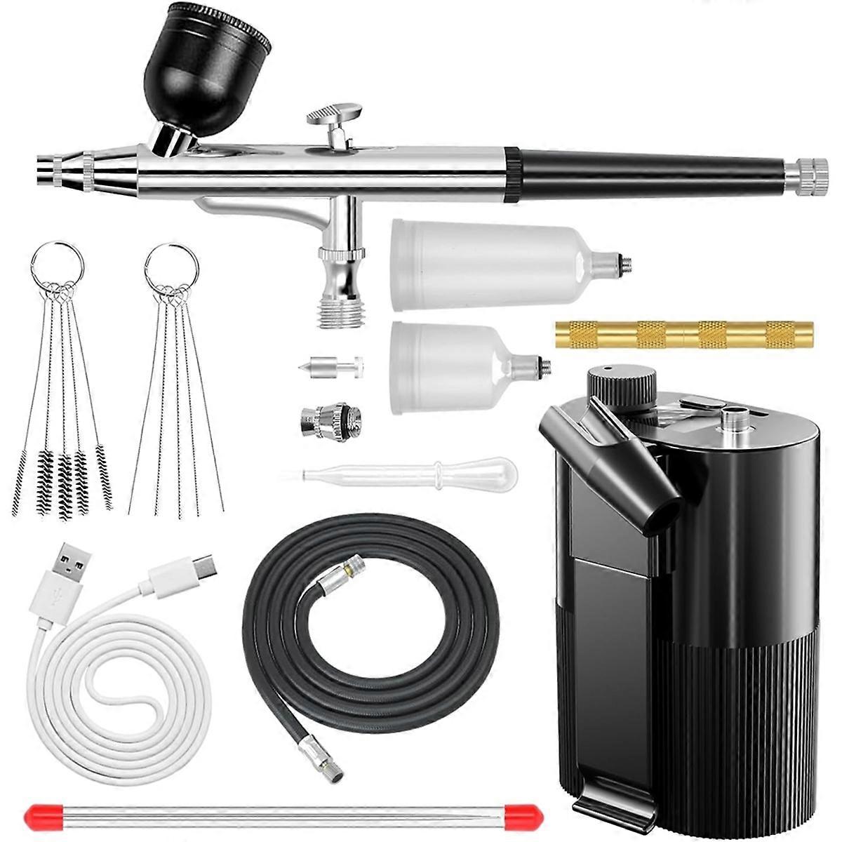 Airbrush Set with Compressor 50PSI High Pressure Airbrush Set