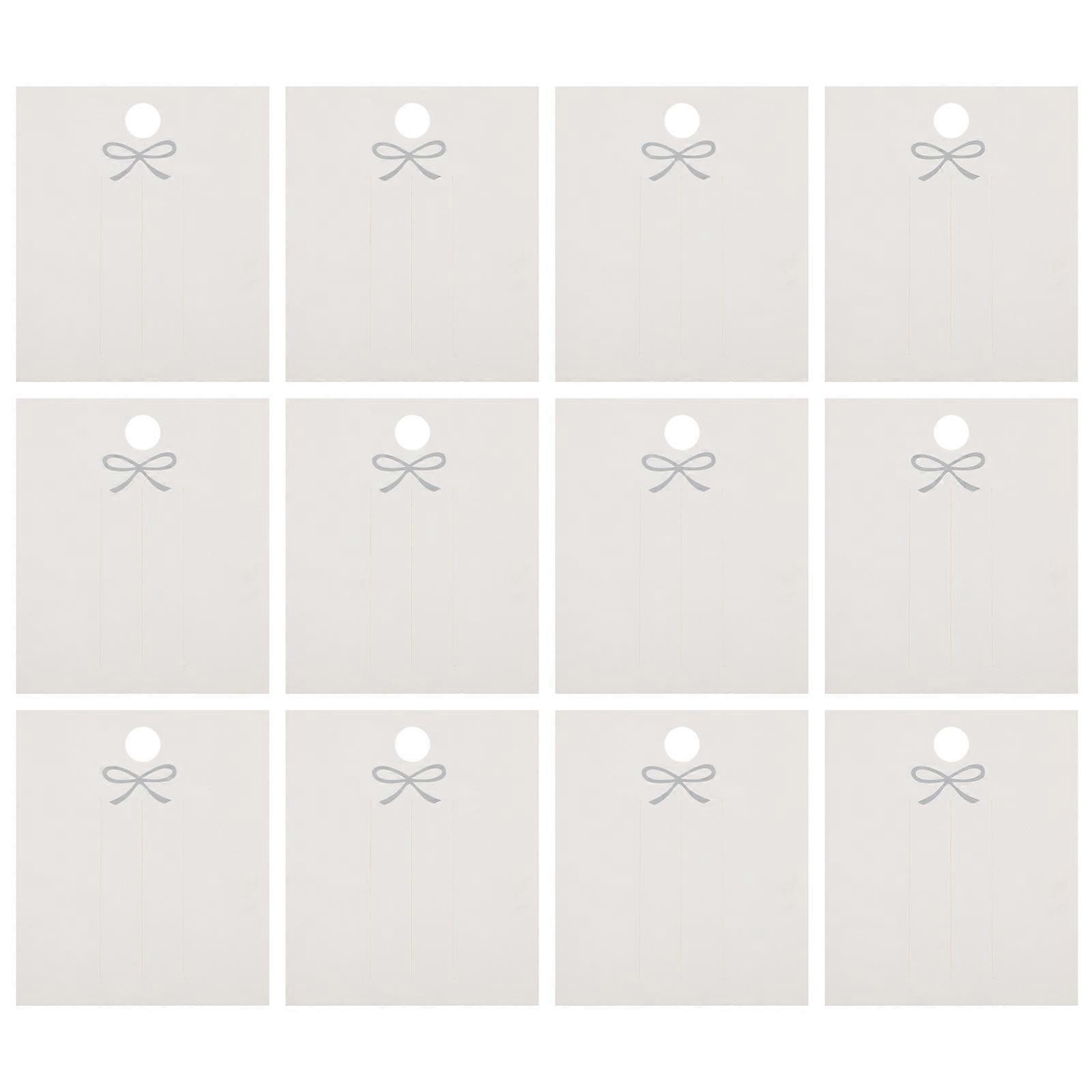 Hair Clip Display Paper Card Ideal For Hanging Storage White Rectangular 200Pack