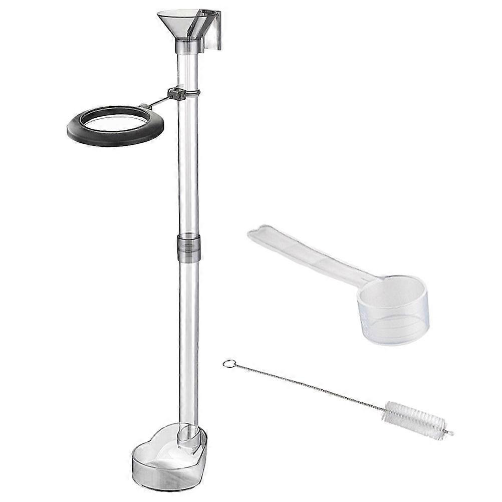 Multifunctional Fish Feeder Tube for Tank Use Transparent Plastic Adjustable Length Spot Feeding 1 Set
