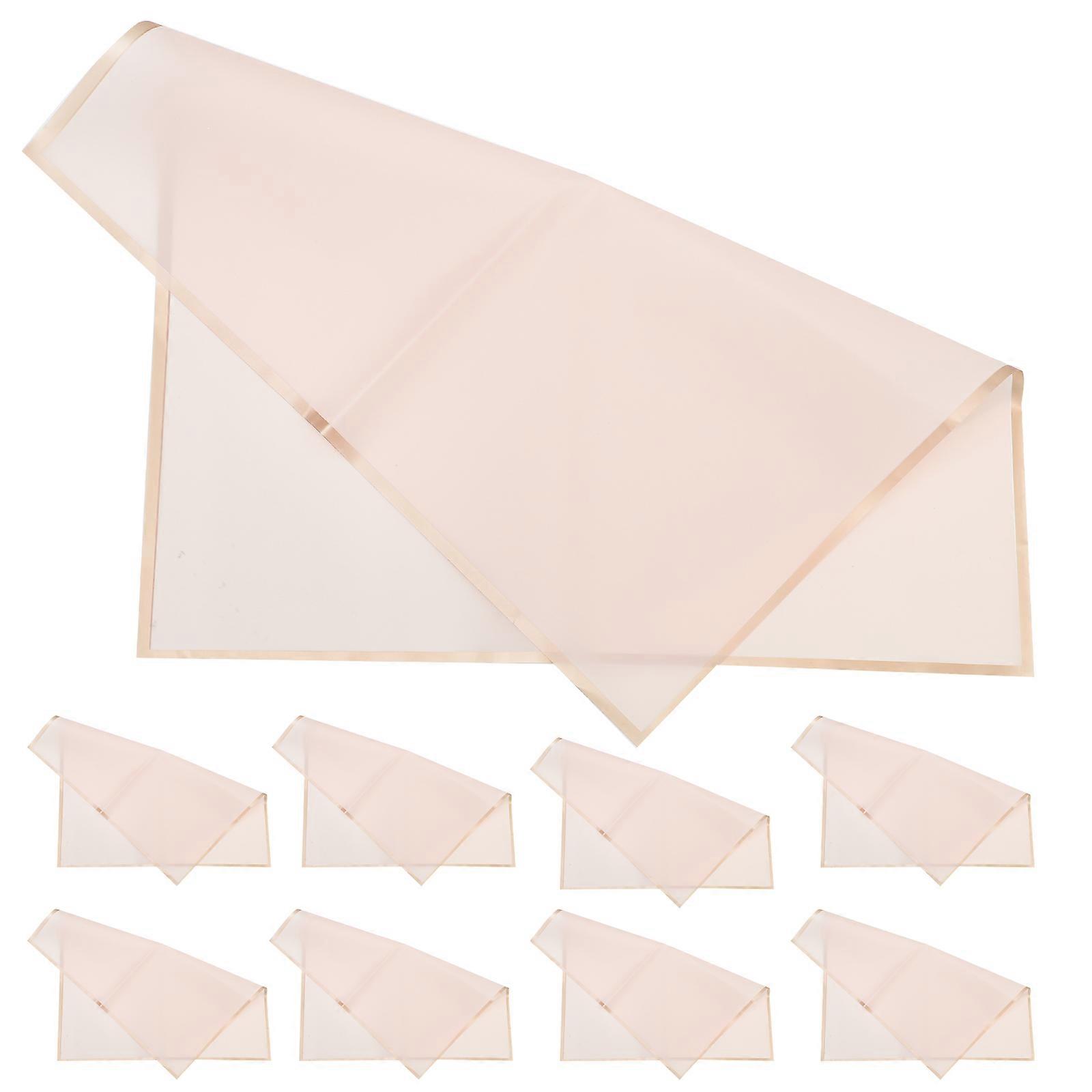 Pink Flower Wrapping Film for Bouquets Made of Plastic Ideal for Packing 20 Sheets