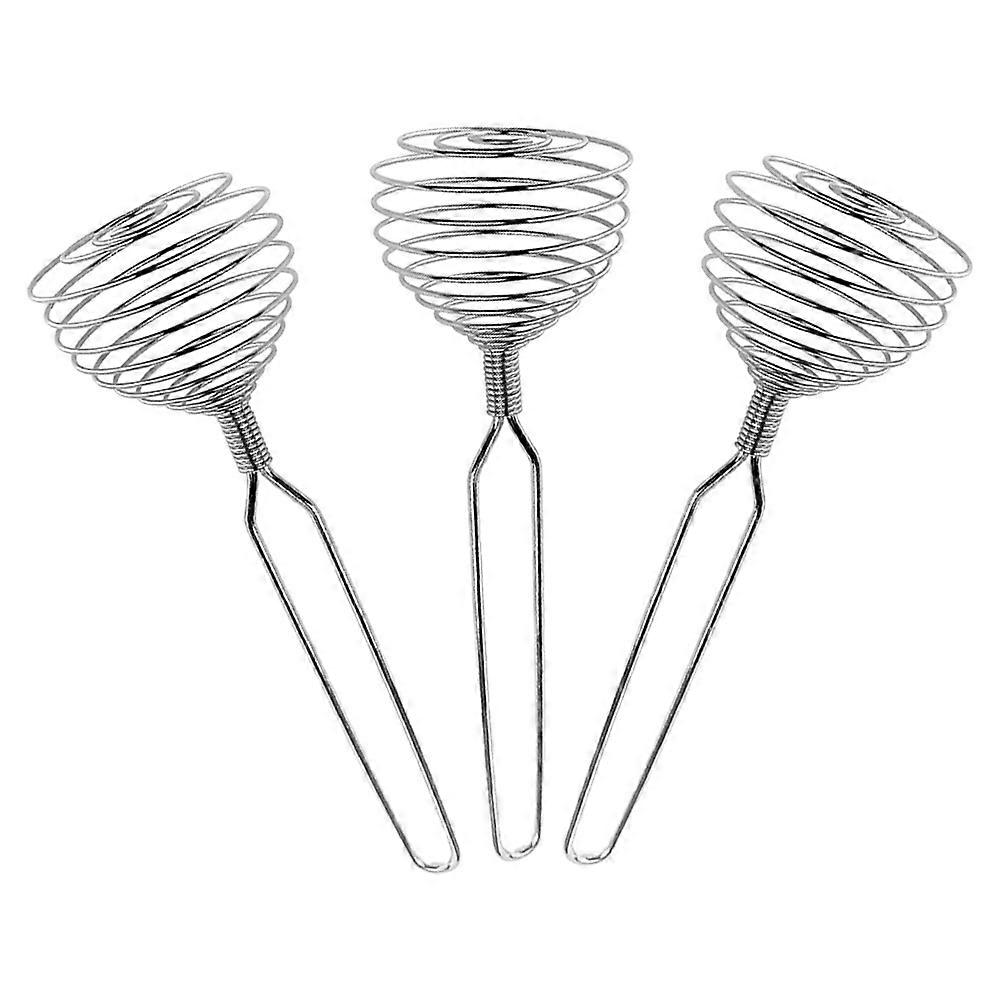Stainless Steel Egg Whisk for Cooking and Baking Ergonomic Handle Smooth Edges 3Pcs