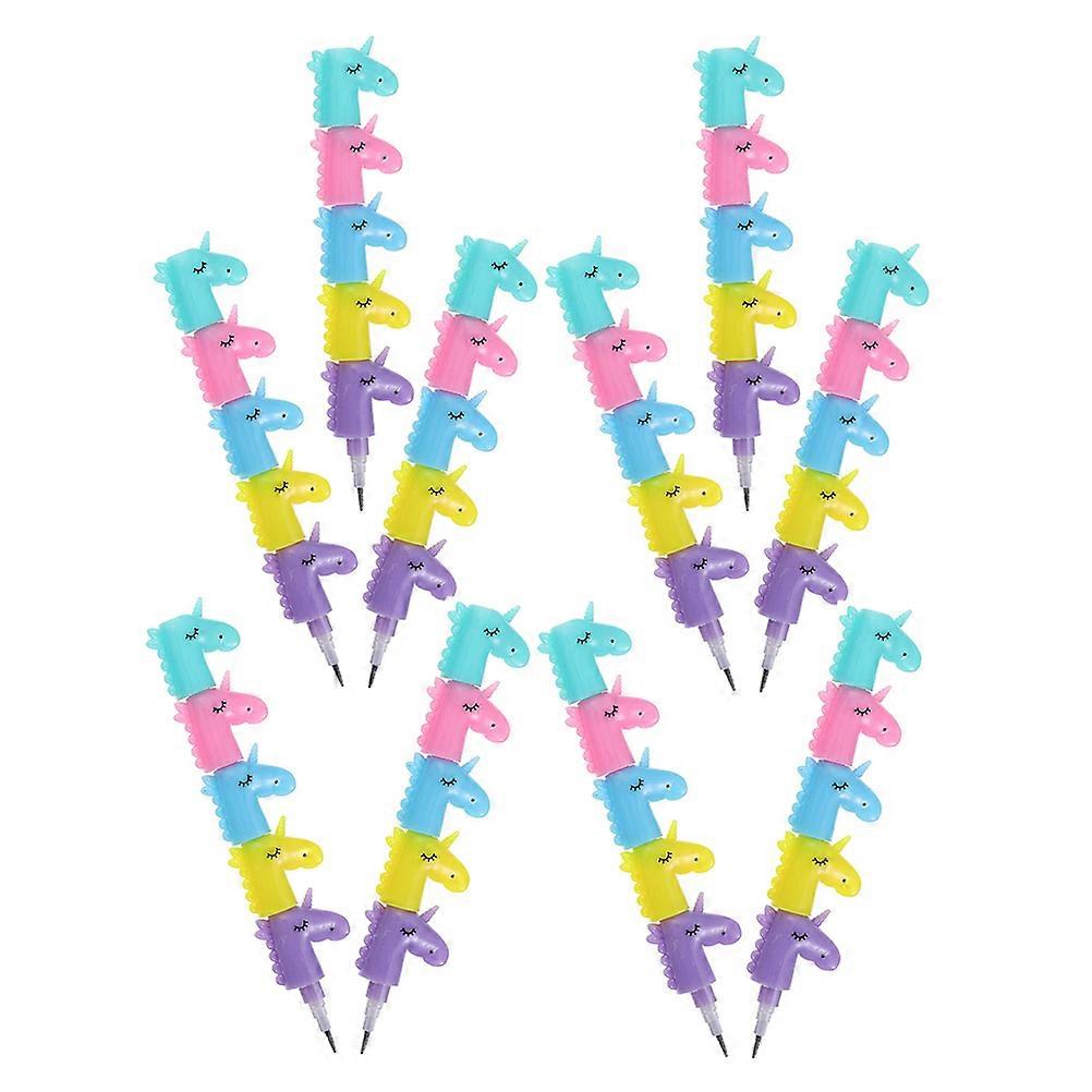 Cute Stackable Pencils Animal Design No Sharpening Multihead Functionality For Kids School Supplies Classroom Home Use 10Pcs
