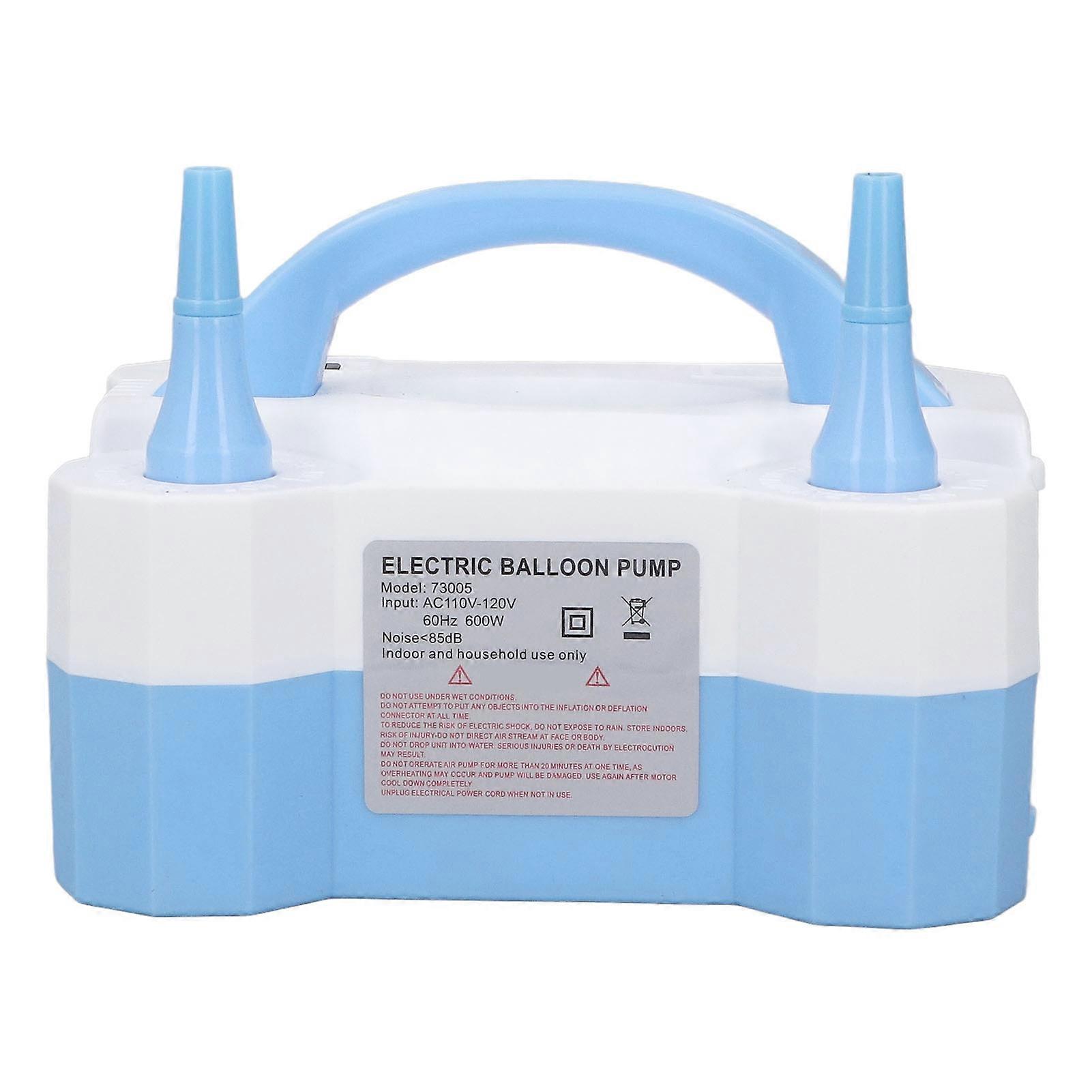 Electric Balloon Pump 600W Dual Nozzle Blue 73005 EU Plug