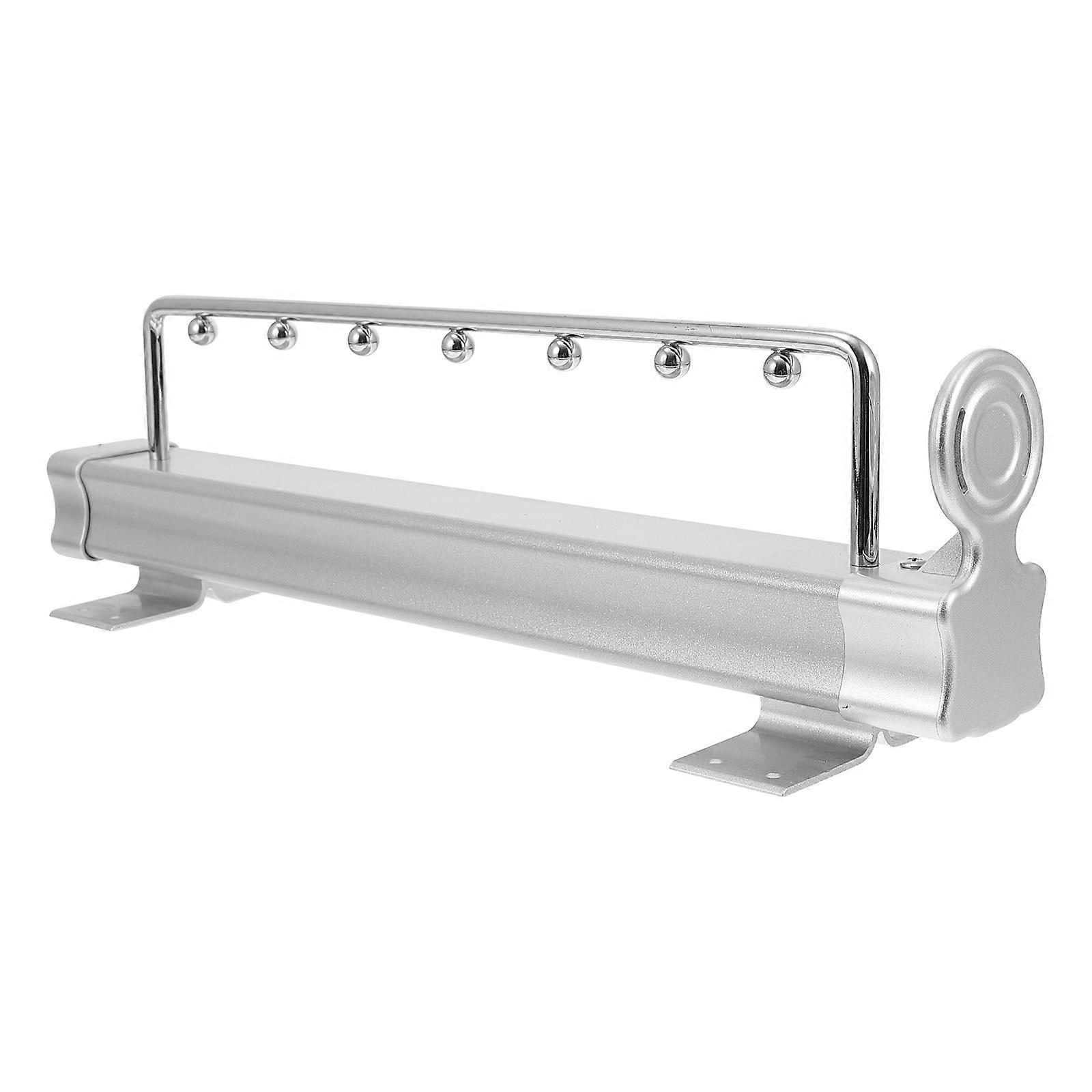 Clothes Organizer Rack For Wardrobe With Pull Out Feature In Silver Color 1Pack