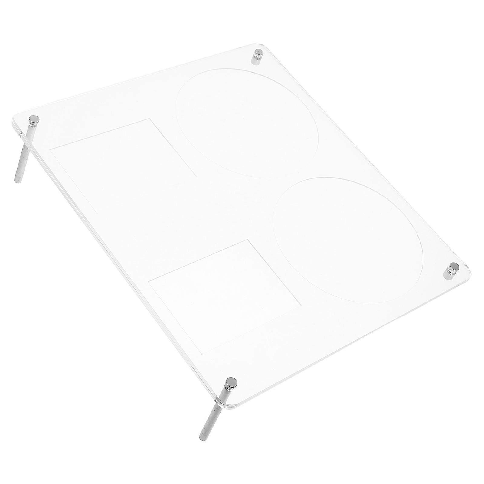 Clear Acrylic CD Holder Rack with Slip Grooves – Compact Display Stand for Photo Cards, Records & Collectibles – Modern Storage Organizer for Home &