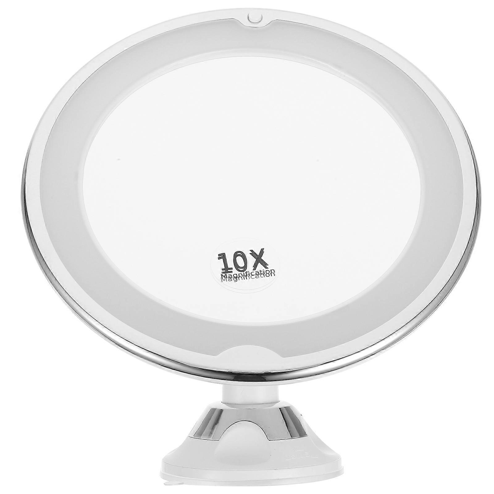 Magnifying Lighted Makeup Mirror Vanity Mirror for Professional Use Silver 20x18.3cm Rotating 1Pack