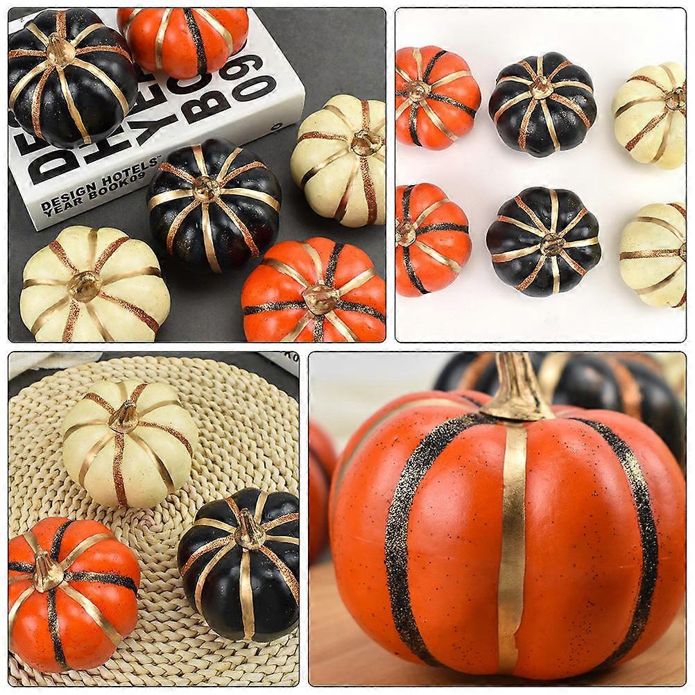 Halloween Decoration Simulation Pumpkin for Stage Use 6Pcs Pack