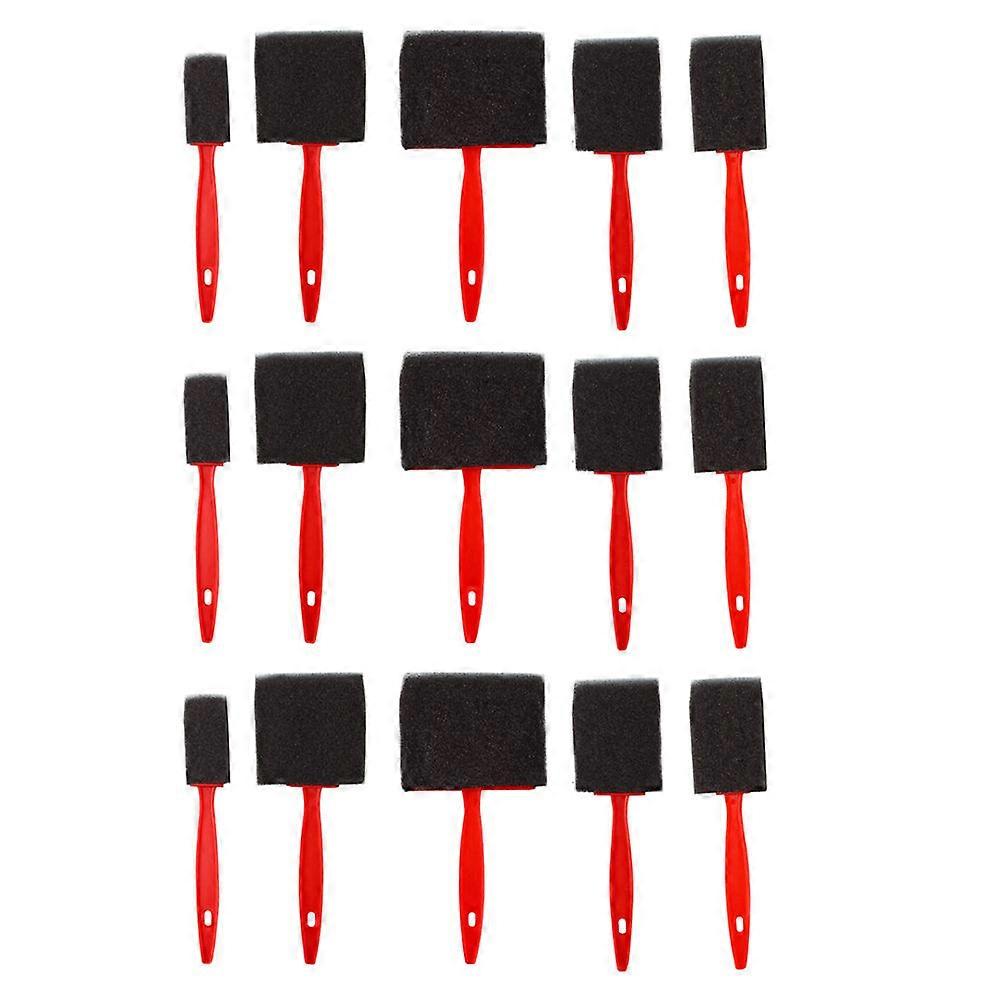 15Pcs Children's Sponge Set Paint Sponge with Plastic Handle