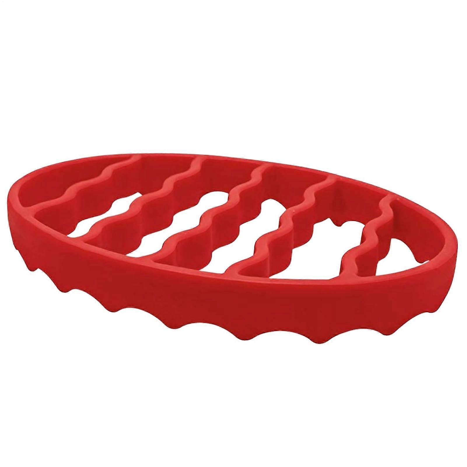 HeatResistant Silicone Roasting Rack  NonStick Cooling Tray  Oven Safe, Red