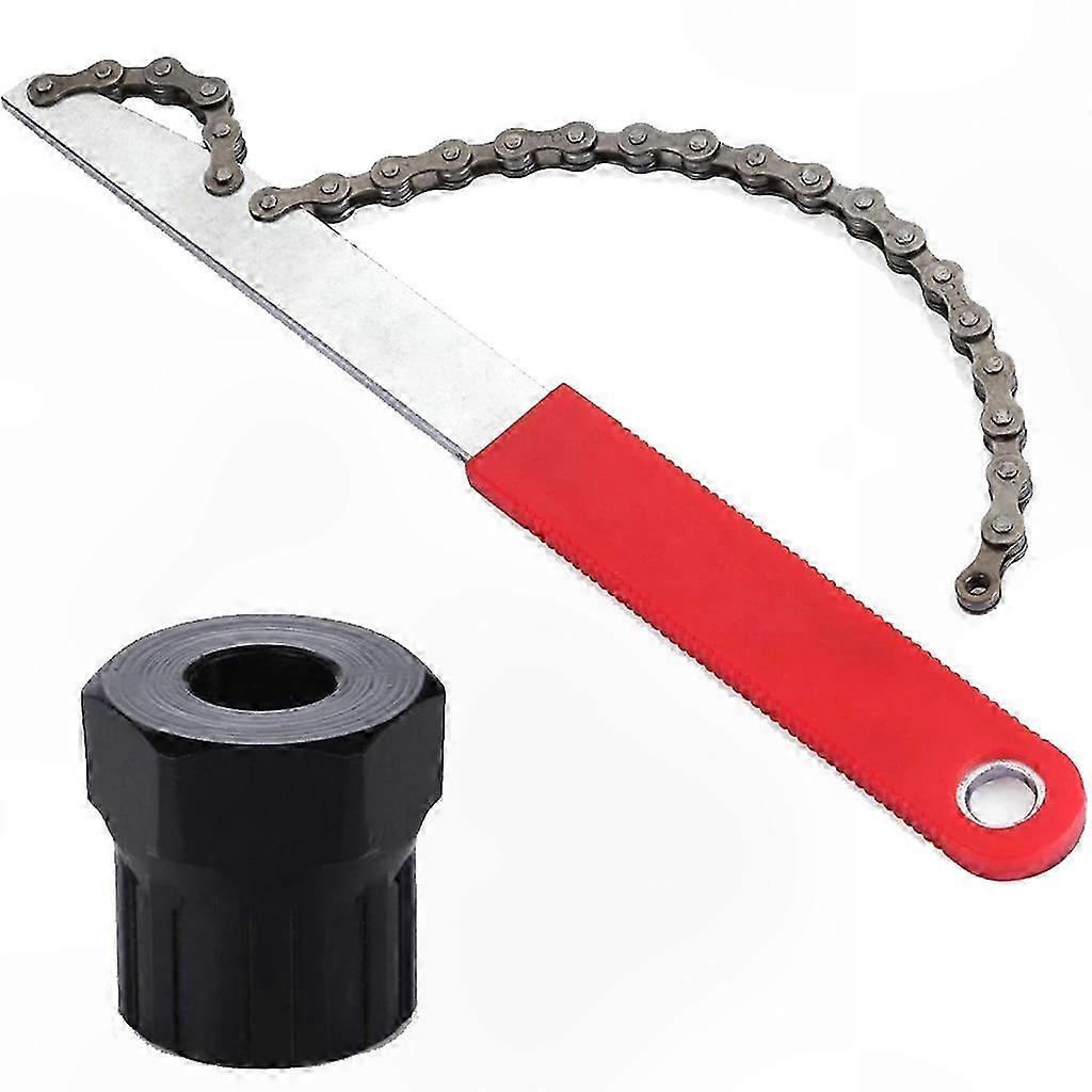 Chain Whip Tool Kit Bike Cassette Removal Tool Kit Crank Extractor Spanner Freewheel Chain Whip Remover Cassette Removal