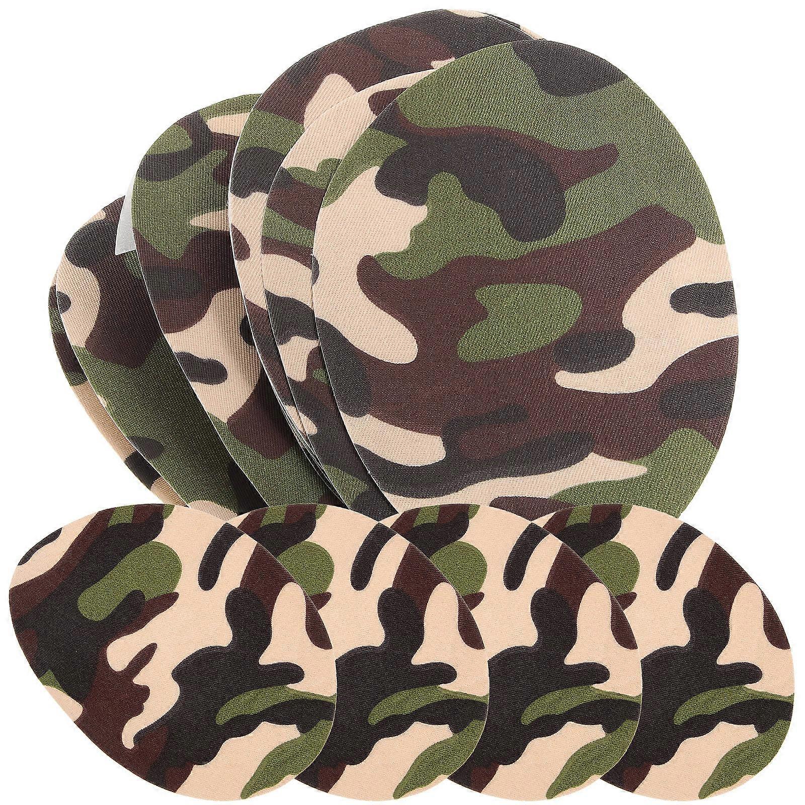 10Pcs Camouflage Patches For Fabric Repair DIY Sewing Projects 5.7X4.3X0.2In Sewable Material