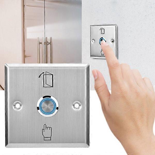 Door Access Control System Exit Button Door Push Release Switch With Indicator Light, security system