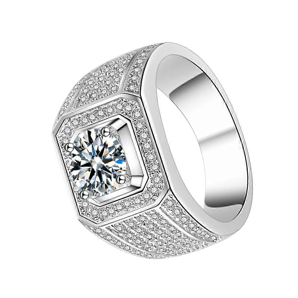 Sparkling Reflections Crystal Zircon Ring for Anniversaries US Size 7 with Durable Features 1Set