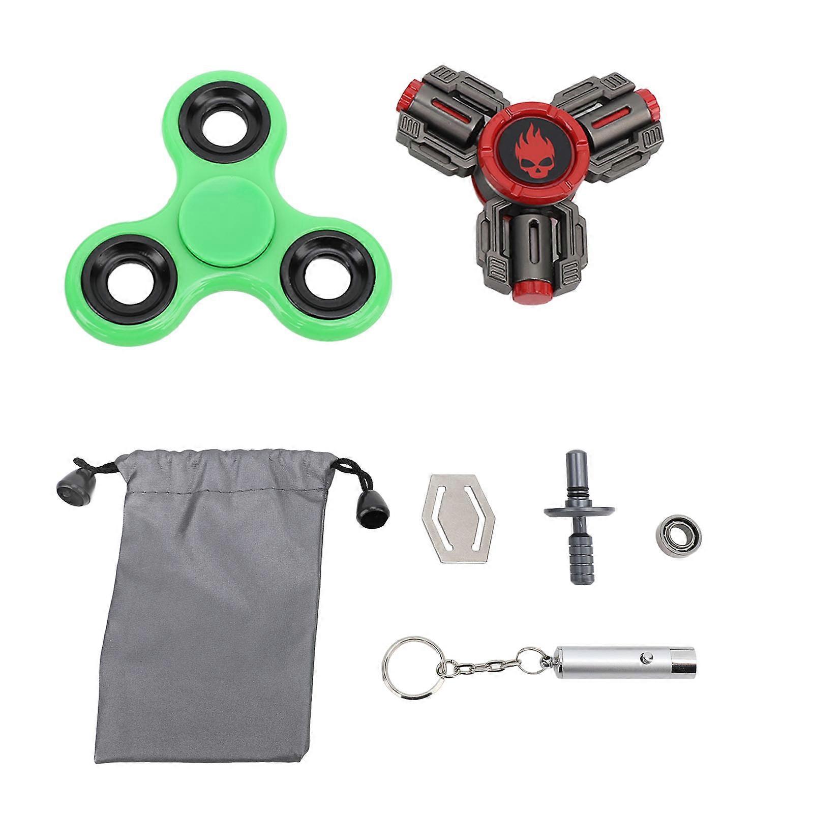 Luminous Fingertip Gyroscope Reduce Pressure Rotating LED Glowing Fingertip Gyroscope Toy Red