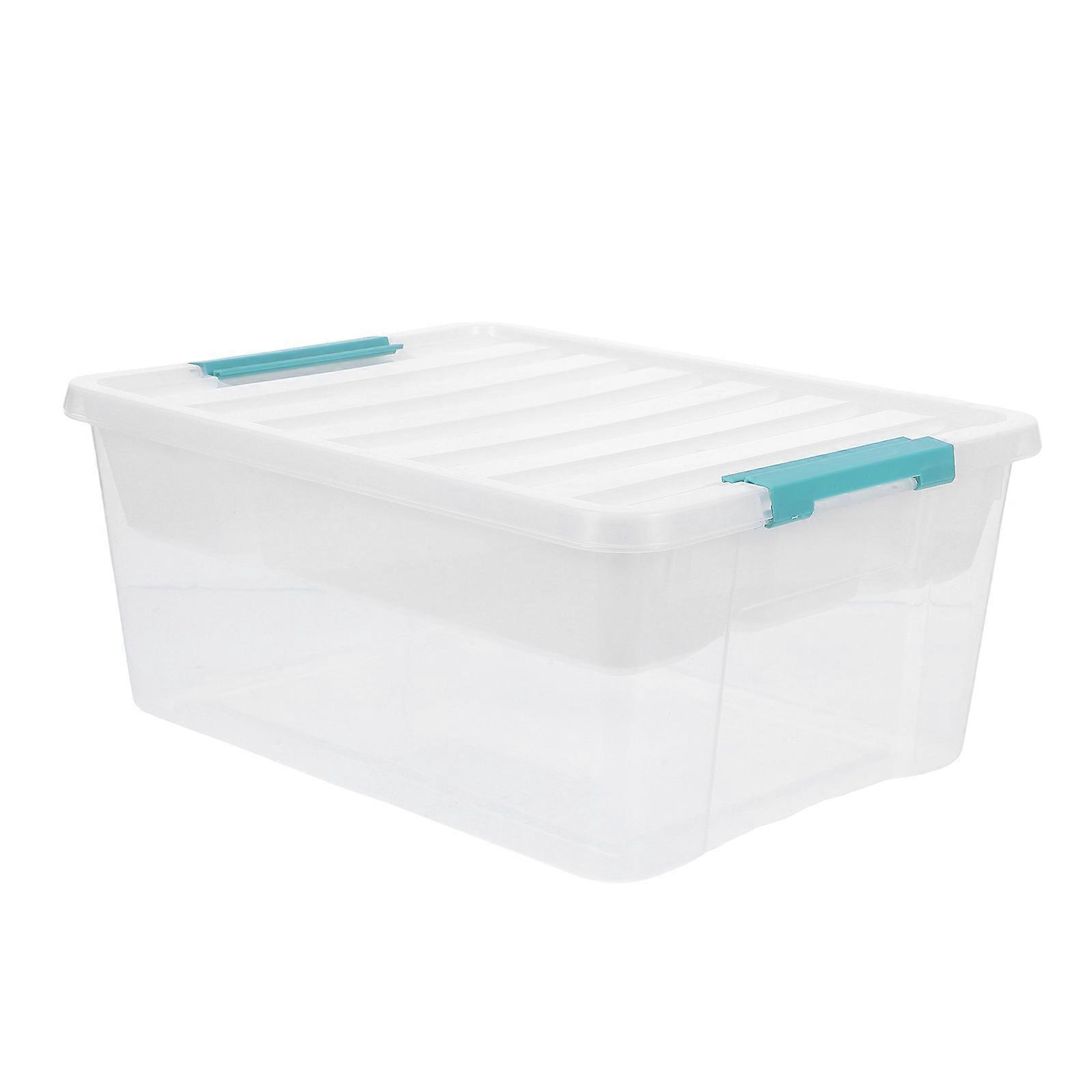 Transparent PP Storage Bin with Lid for Organizing Large Capacity Clear Plastic Container 1 Set