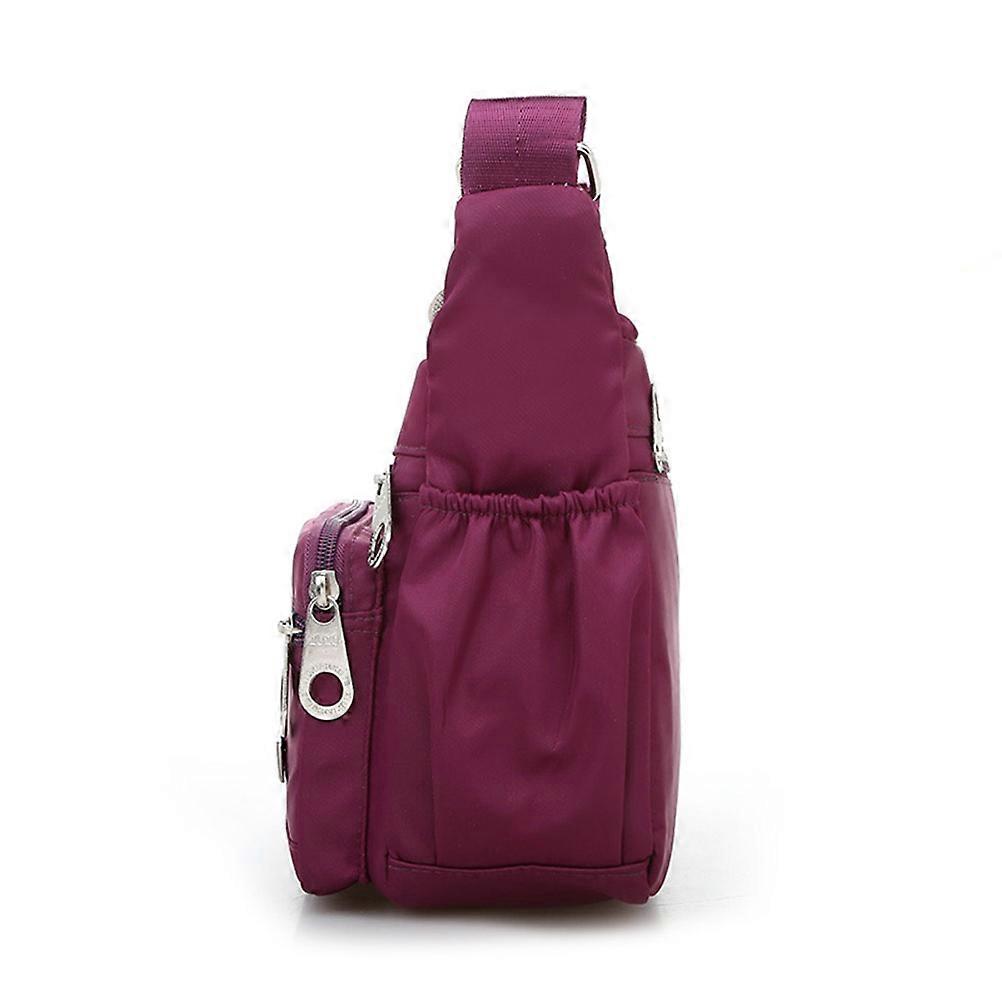 Purple Oxford Cloth Women Messenger Bag with Large Capacity and Adjustable Strap for Daily Use 20.5x15x6.5 inches