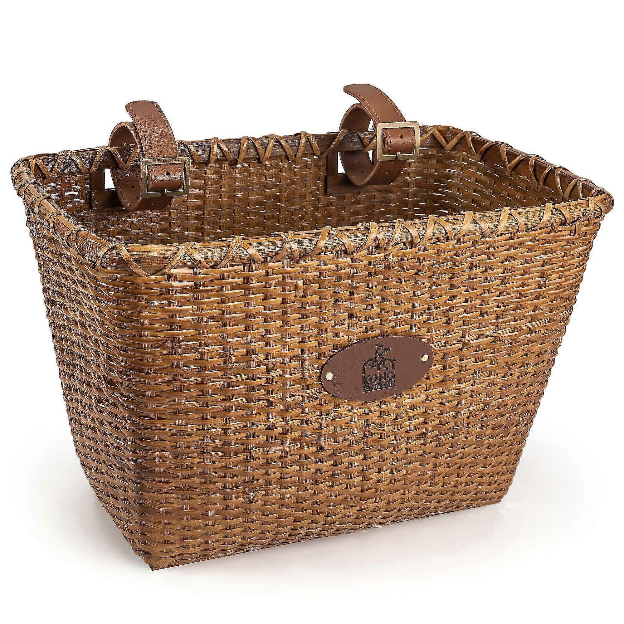 Bicycle basket, handmade rattan bicycle basket, women's front bicycle basket, adult bicycle vintage style bicycle basket