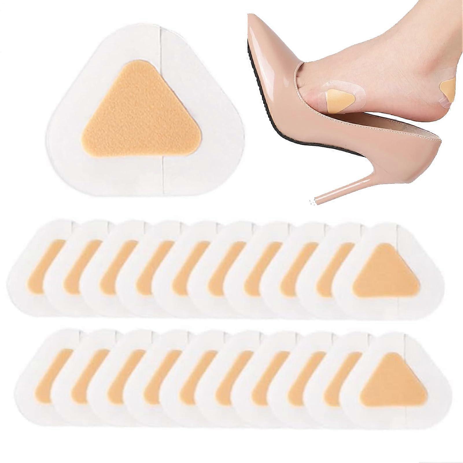 Blister Plasters For Feet - 50 Count Adhesive Patches, Triangular Invisible Pads For Leather Shoes, Hiking Travel