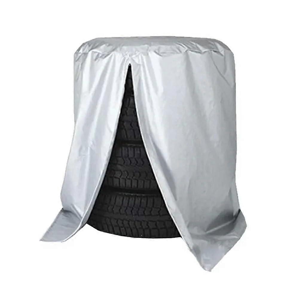 Auto-Reifenabdeckung Silber M (73 x 110) Wasserdicht Staubdicht 210D Polyester Aufbewahrungstasche Große Kapazität