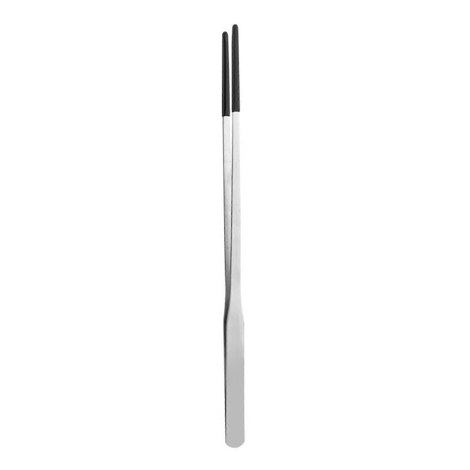 Nonslip Clamp Reptile Feeding Tongs 25CM Black Straight Clip with Non-Slip Coating for Safe Use