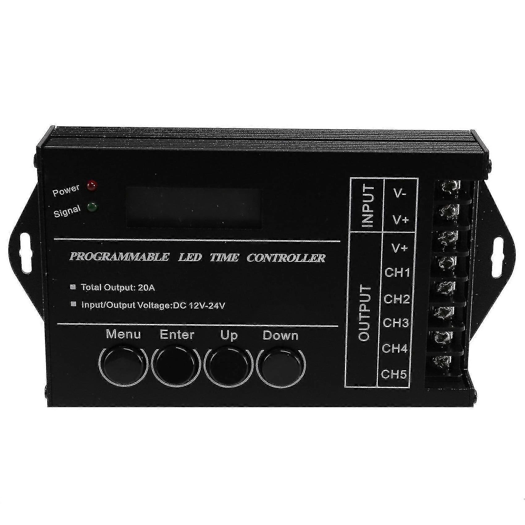 Tc420 idő programozható RGB LED vezérlő Dc12v-24v 5 csatornás led időzítés dimmer