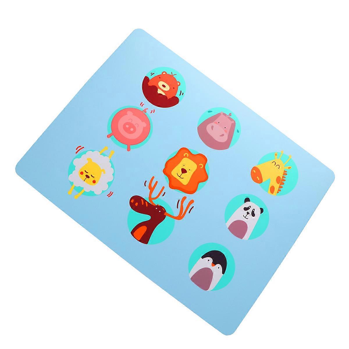 Rectangle Silicone Mats For Kids Featuring Cute Animals Designed For Dining And Food Serving In 1Pcs