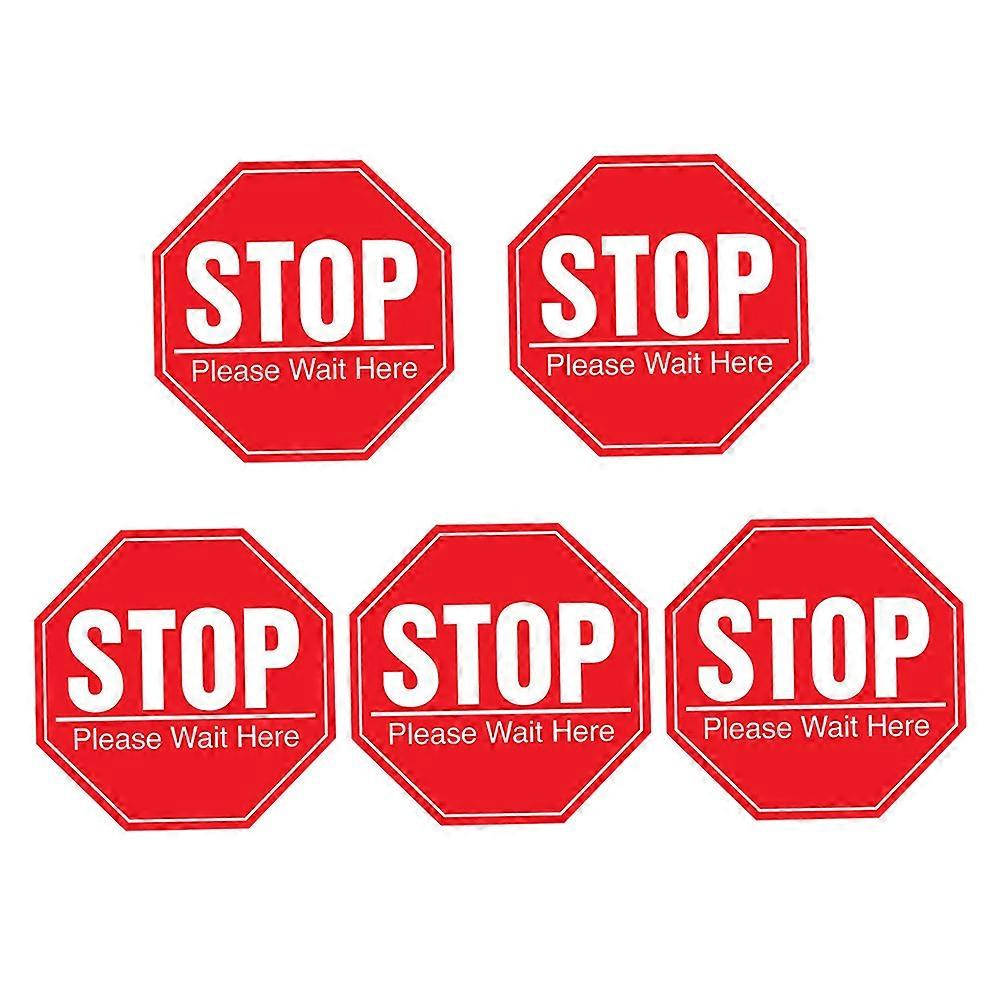 Public Place Design 5 Sheets Of Red Reminding Floor Decals For Shopping Mall Safety Warning 7.86X7.86X0.00inch