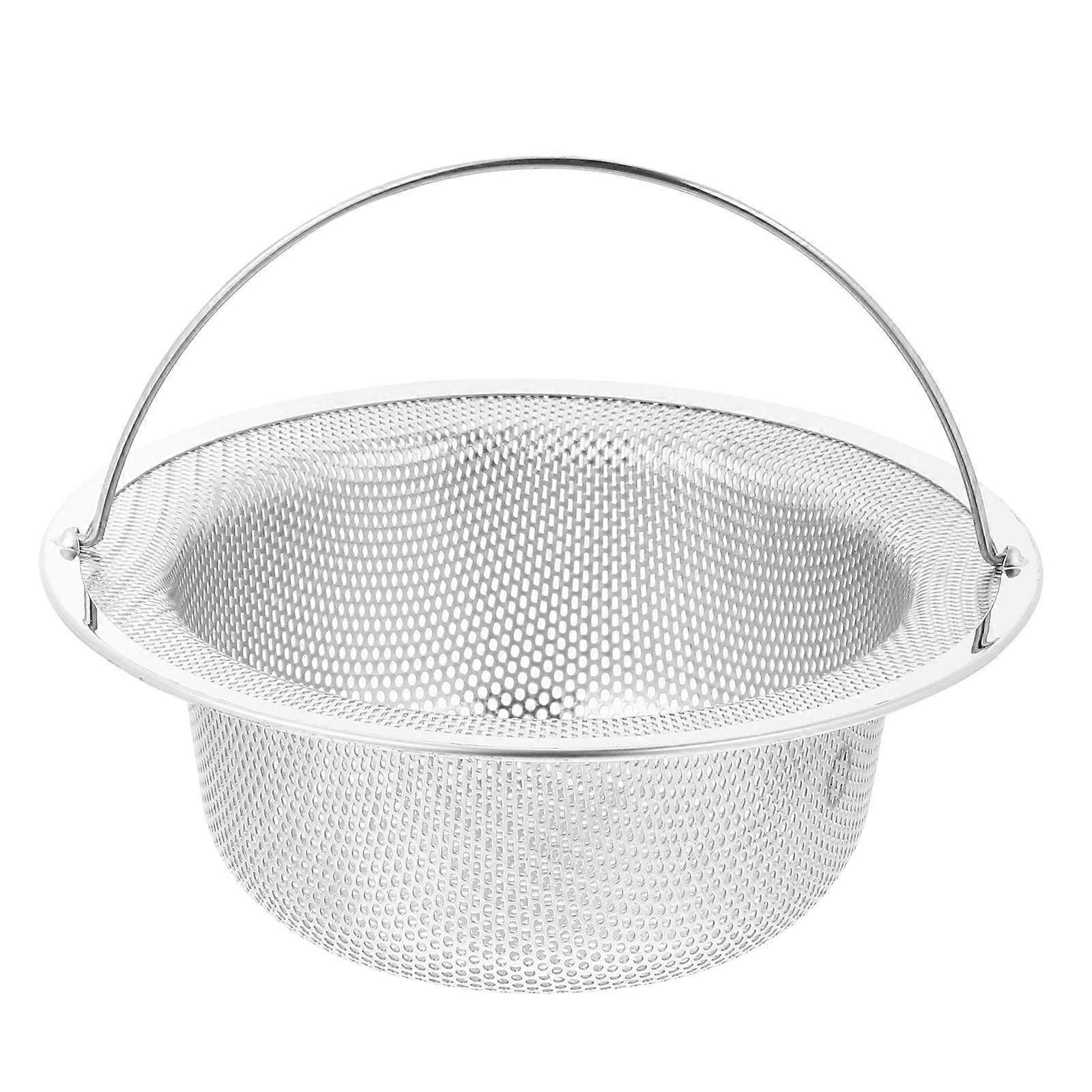 Stainless Steel Kitchen Sink Filter with Handle for Home Use Silver Efficient AntiClogging Shield Fits Most Sinks