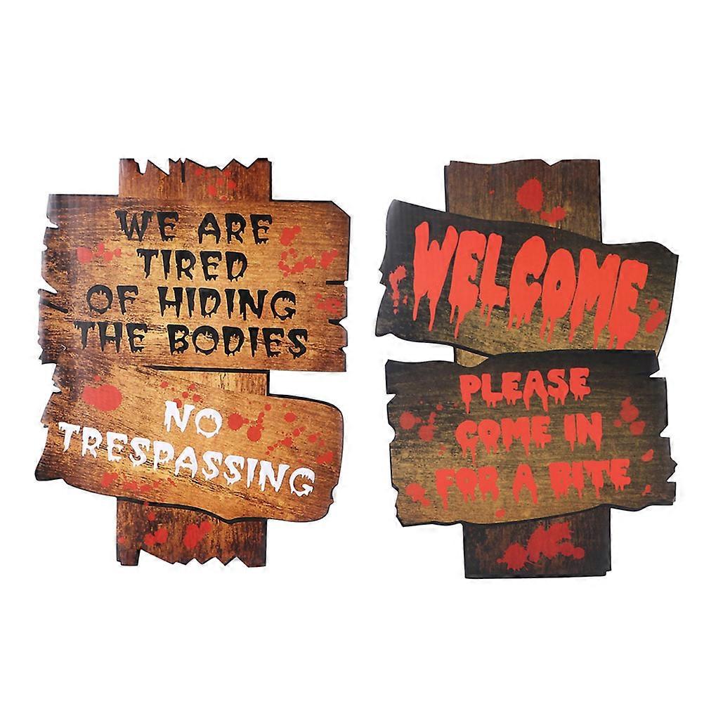 2 قطعة هالوين حديقة علامات مخيف في الهواء الطلق حفلات الزينة الإبداعية العشب الدعائم لتزيين العطلات