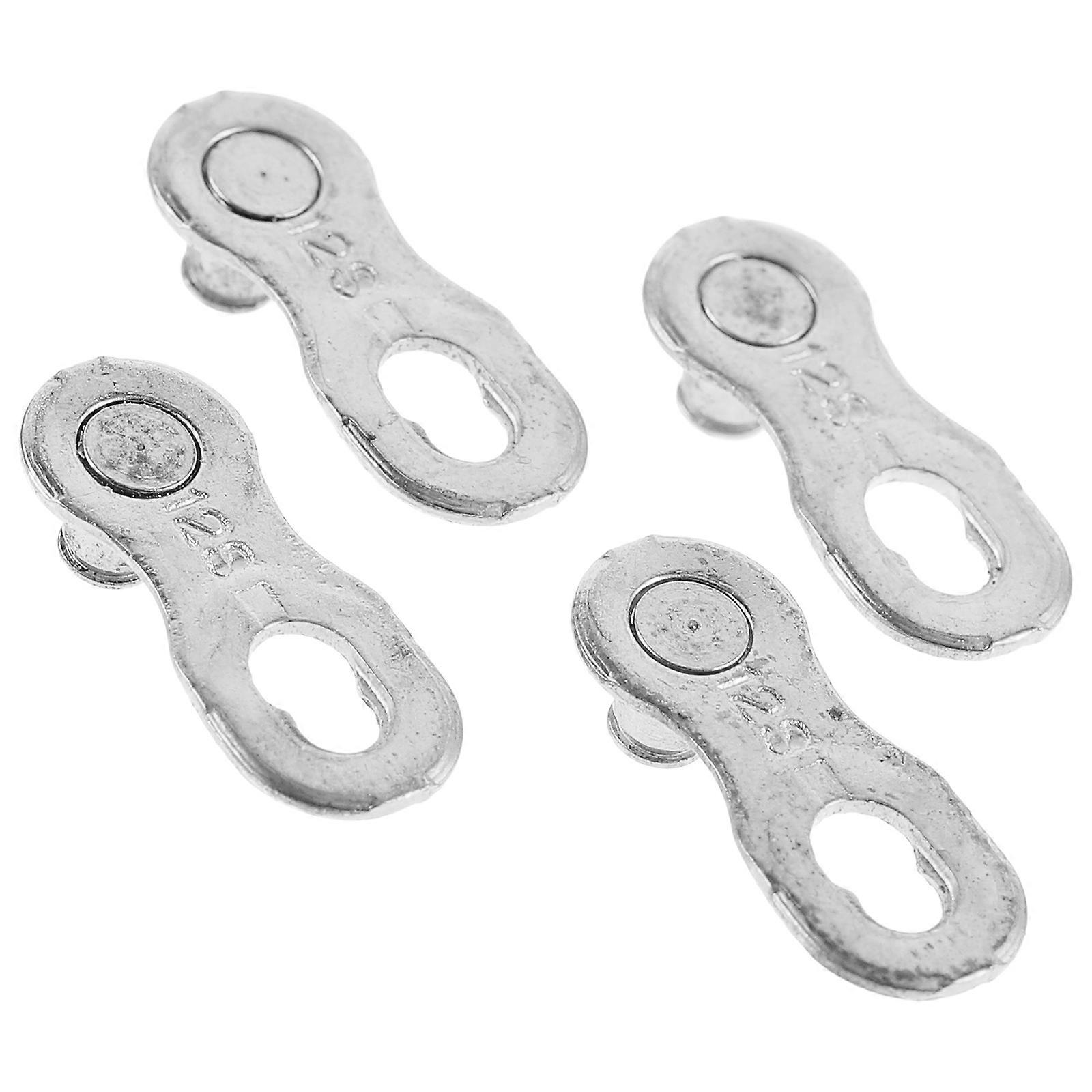 Cycling Chain Connectors For Bike Enthusiasts Maintenance Steel Silver Finish 2 Pairs Easy Removal