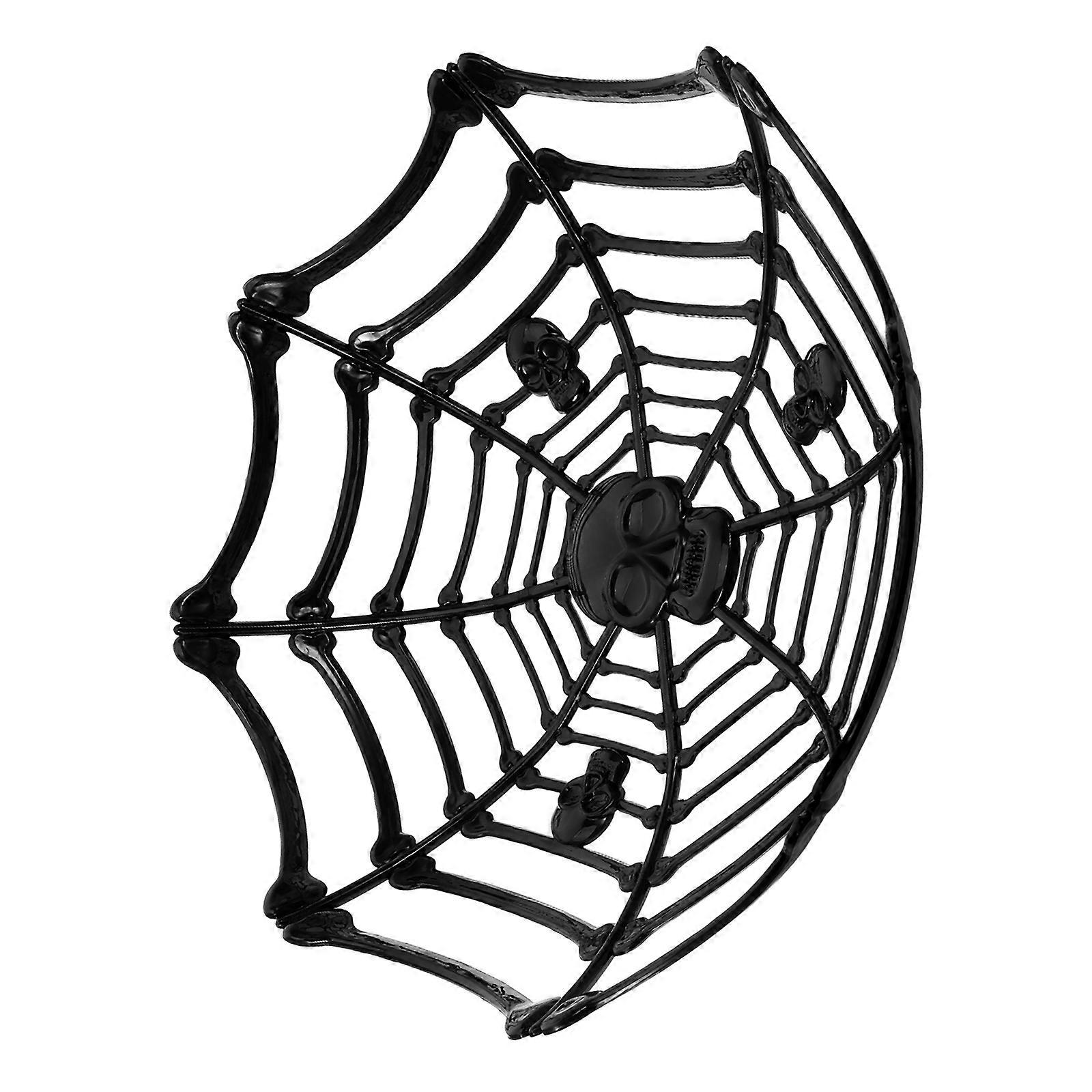 Halloween Style Spider Web Fruit Container For Home Decoration And Party Use In Black Color 1Pcs