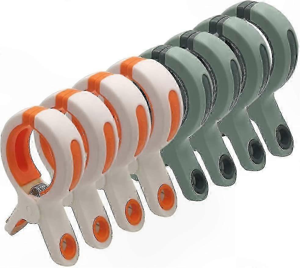 Large Plastic Windproof Clips for Beach, Pool, Chairs | 8-Pack White Quilt and Blanket Holders