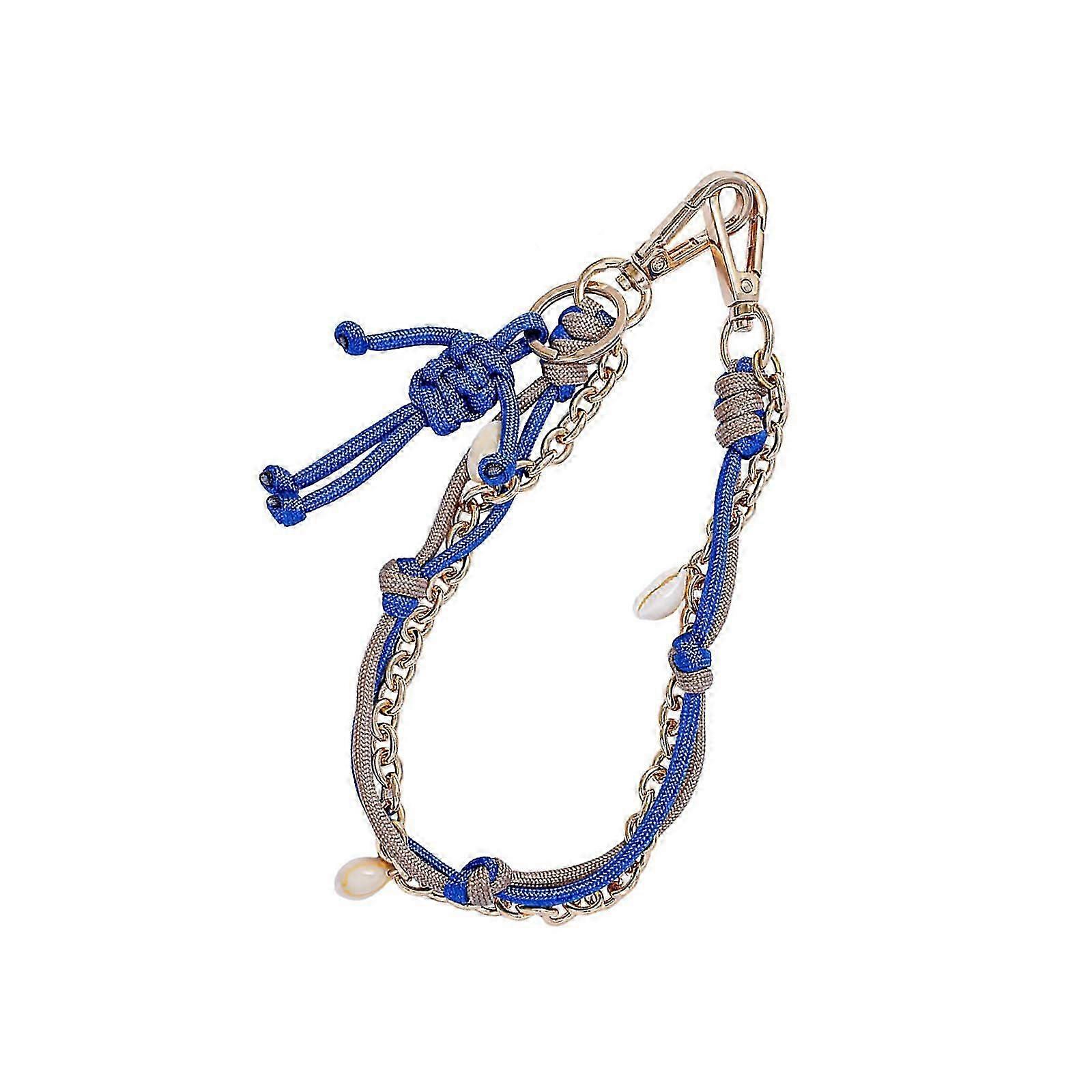 ジーンズとロープ付きの多目的キーホルダー、装飾ペンダント、オーナメント、バッグ、日常使いのアクセサリー、ファッショナブルなバッグチャーム Ref: 7336