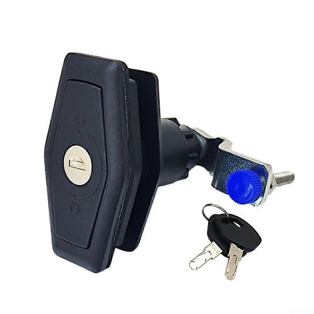 Compartment door lock with 2 keys, secure locking for caravans and trucks