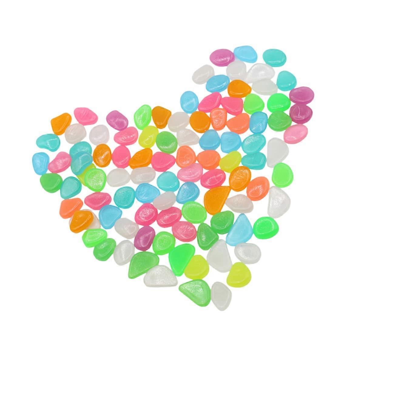 Pack of 100 Aquarium Gravel Decorative Rocks, Colorful Mini Pebbles, Environmentally Friendly Resin Material