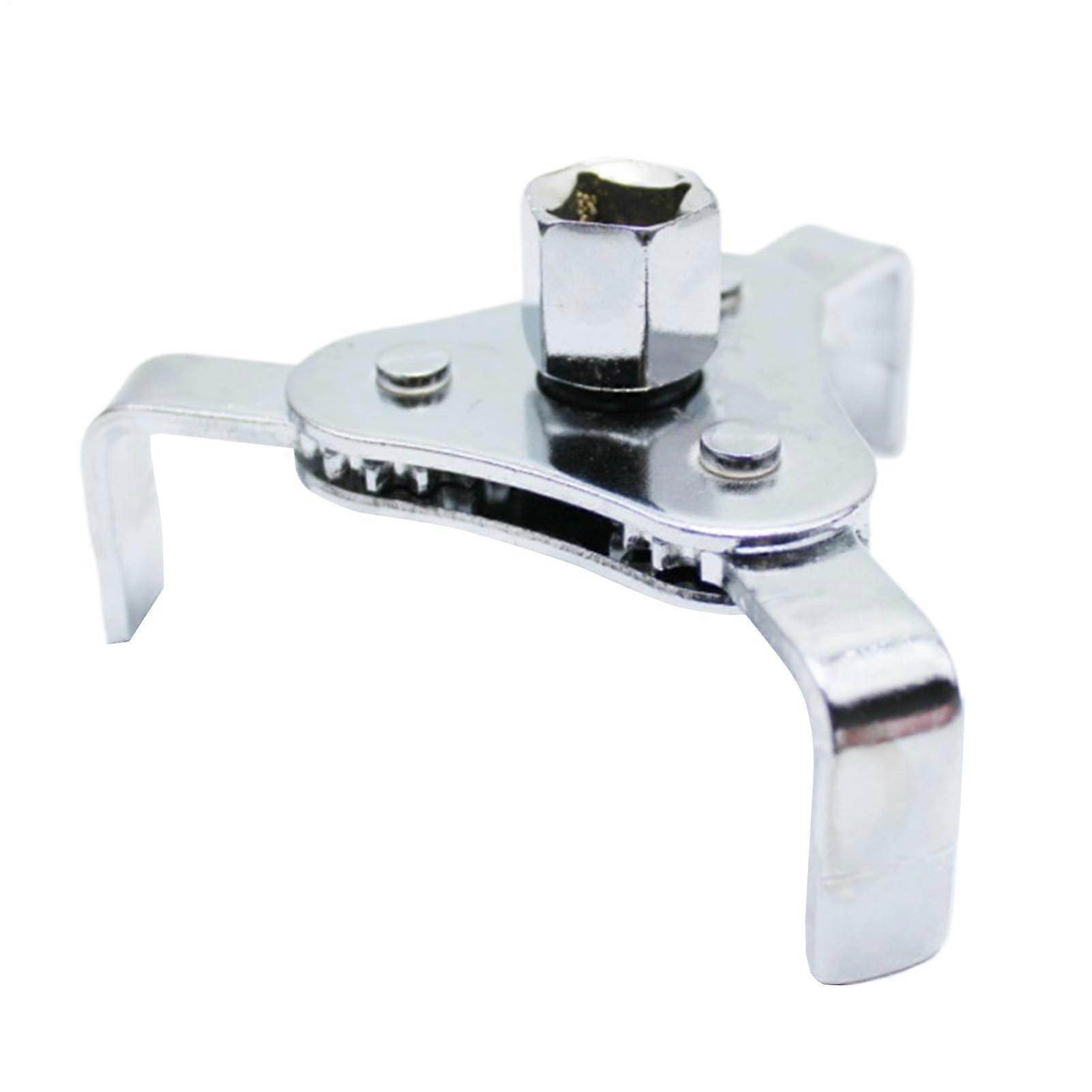 Oil Filter Removal Tool, 3-Jaw Adjustable, Heavy-Duty Steel Wrench, Fast, Secure Grip, Universal Fit