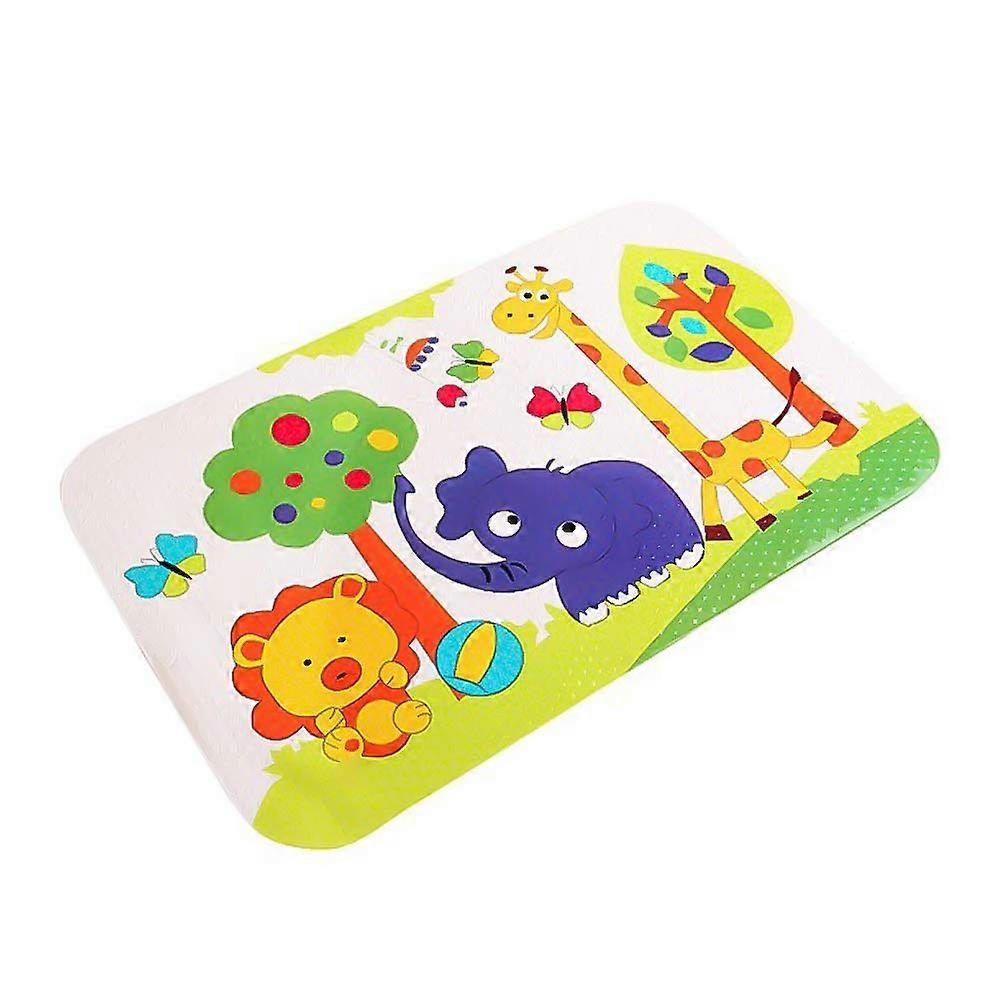 NonSlip Bath Mat with Suction Cups Cartoon Print Shower Mat for Kids Mildew Resistant PVC 39 x 69 cm