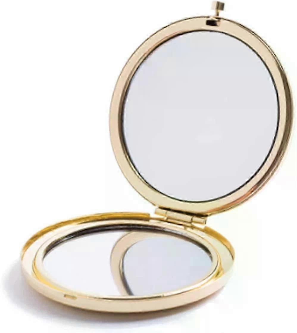 Magnifying Compact Mirror, for Purses, 2X 1X Magnification, Folding, Portable
