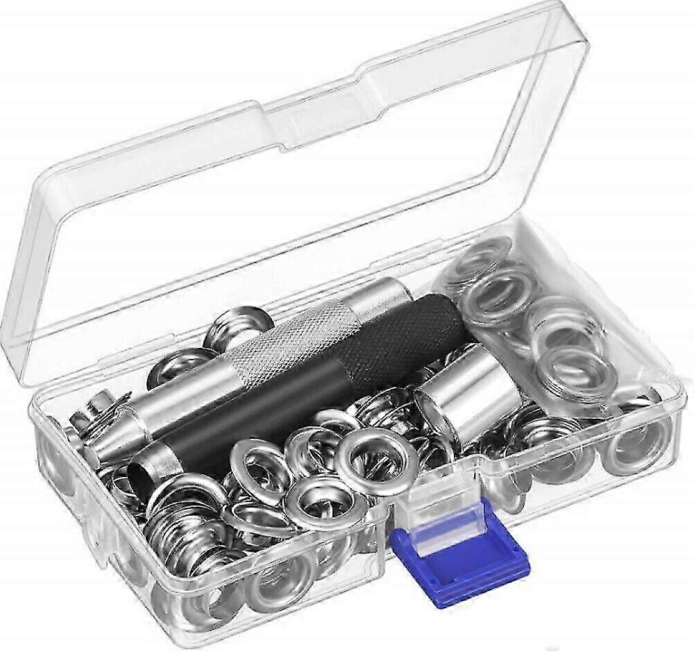100-piece eyelets round eyelets 12-20 mm set with eyelet pliers for tarpaulin eyelets garden tarpaulin truck