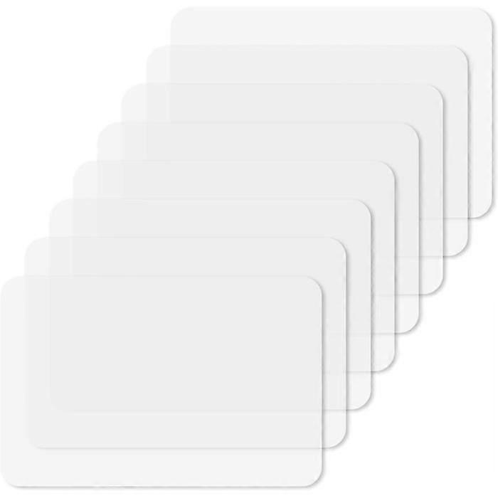 Σετ 8 διάφανων πλαστικών σουπλά ανθεκτικών στη θερμότητα ως σουπλά ή χαλάκι γραφής (43 x 28 cm)[H1]