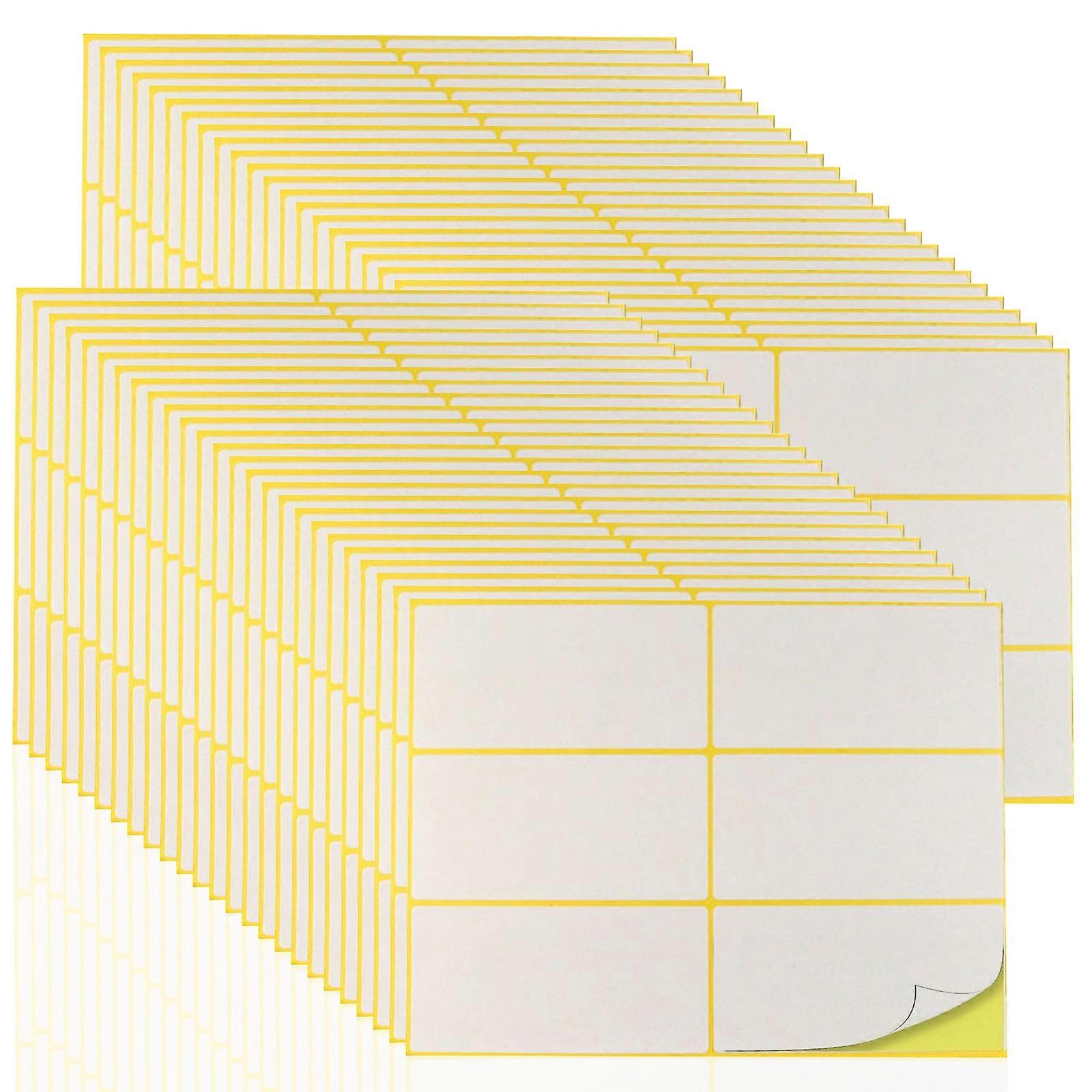 180 white paper self-adhesive labels with yellow background - 100*50 mm