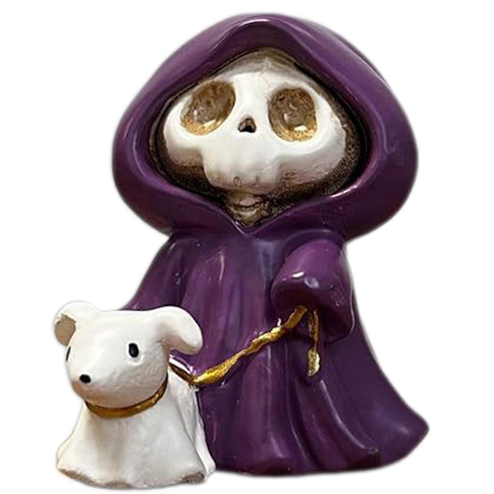 Skull Grim Reapers Statue Indoor Creepy Scene Setup Decorations for Creepy Atmosphere Scene Layout