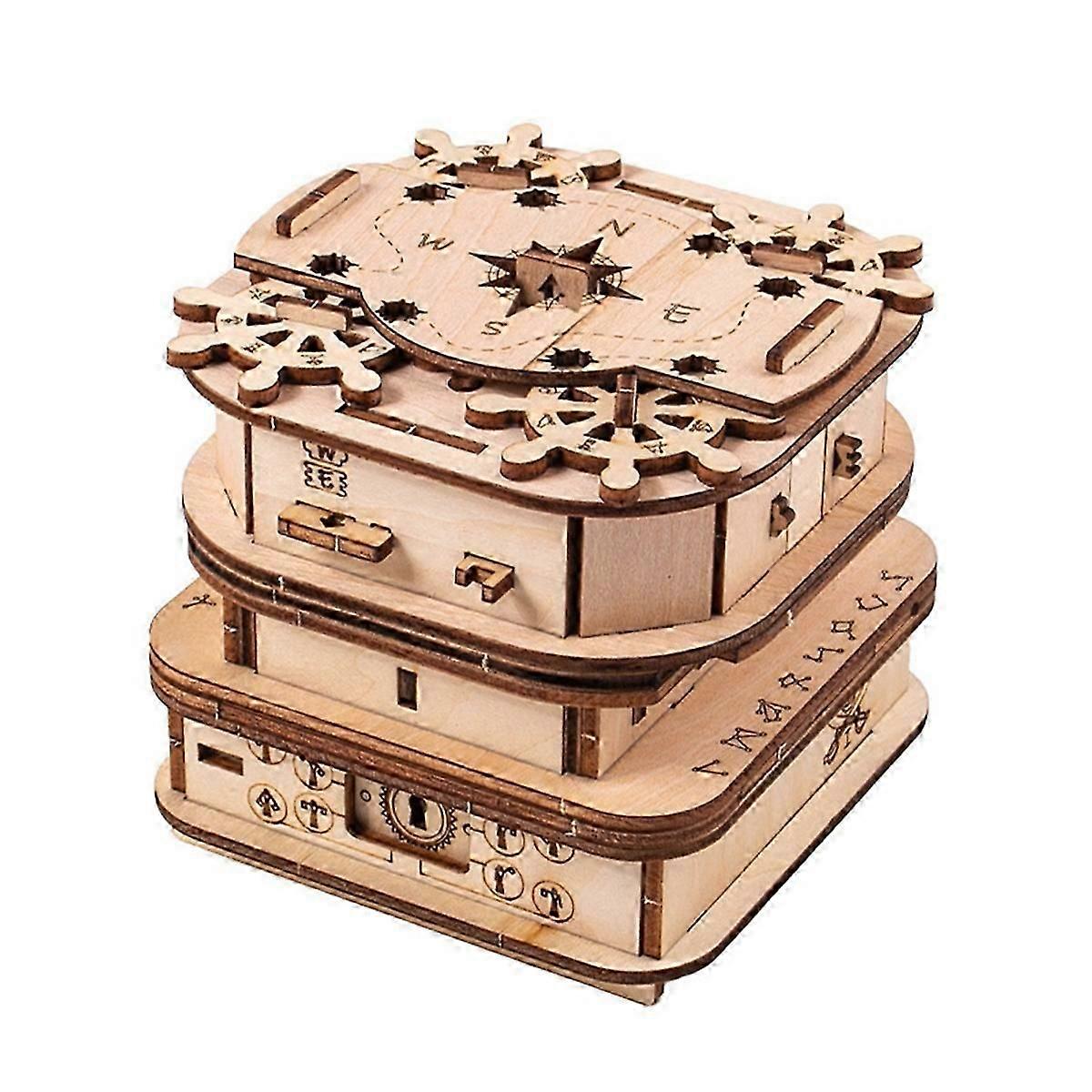 Davy 'Locker, Puzzle-Box, Geschenk-Box, Holzpuzzle, Holz-Puzzle
