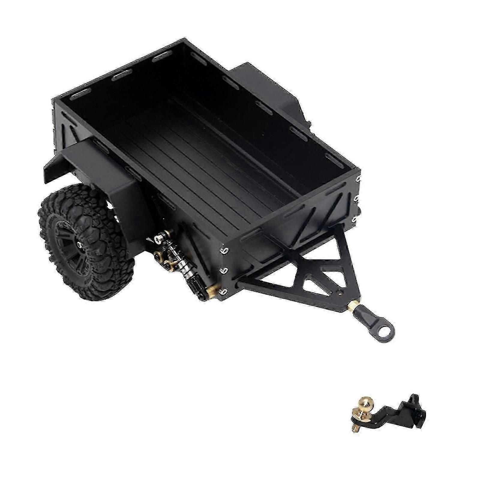 Metal Trailer with Tires for 1/18 RC Crawler Car Traxxas