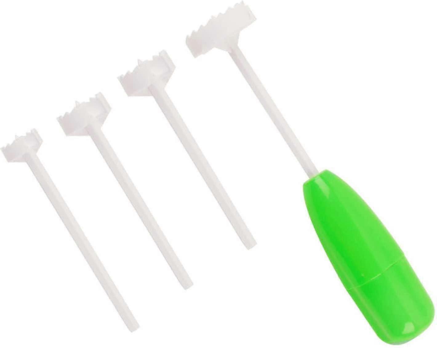 4pcs Hammer Style Hollow-out Veggie Drill Set with Corkscrew Carver for Vegetable Preparation