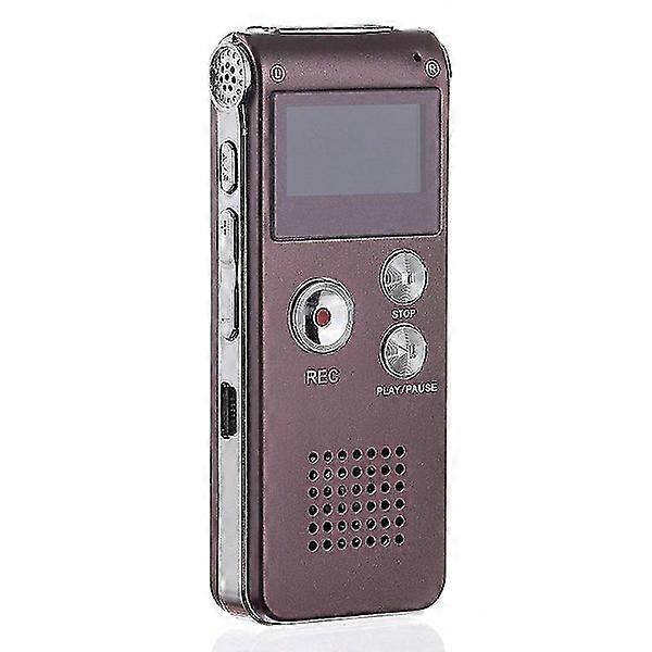 Dictaphone Portable Digital Recorder Voice Recorder 8GB Audio Recorder MP3 Player LCD Dictaphone (wine red)
