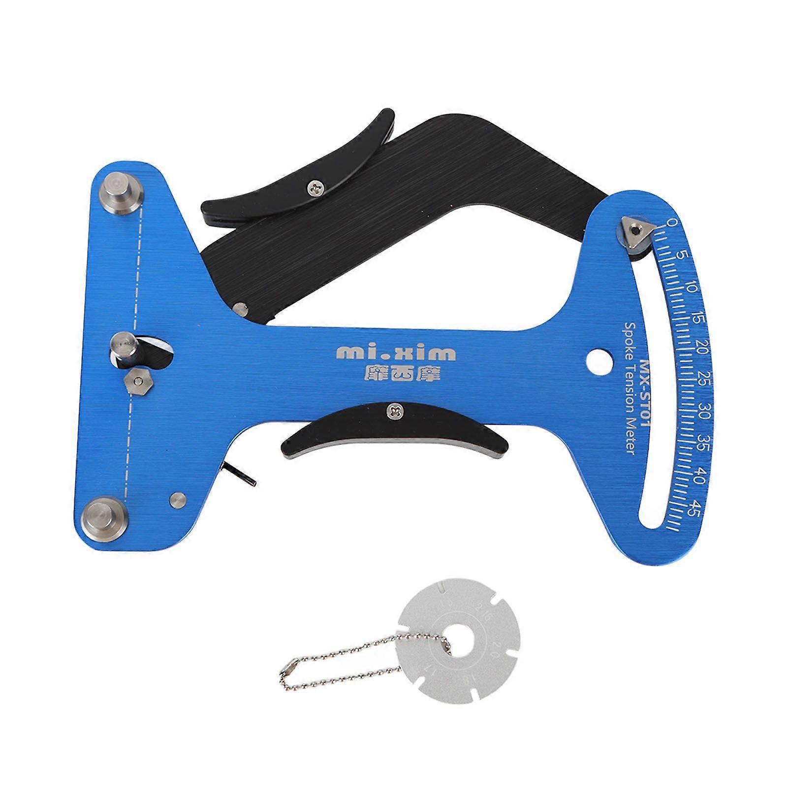 Bike Spoke Tension Meter Adjustable Accurate Scale Aluminum Alloy Wheel Spoke Checker for Bicycle Rim Calibration