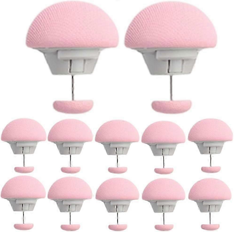 12pcs Mushroom Quilt Clips, Non-Slip Comforter Holder, Duvet Cover Fixing Pins for Blanket, Sheets – Pink